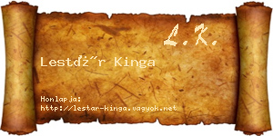 Lestár Kinga névjegykártya