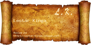 Lestár Kinga névjegykártya